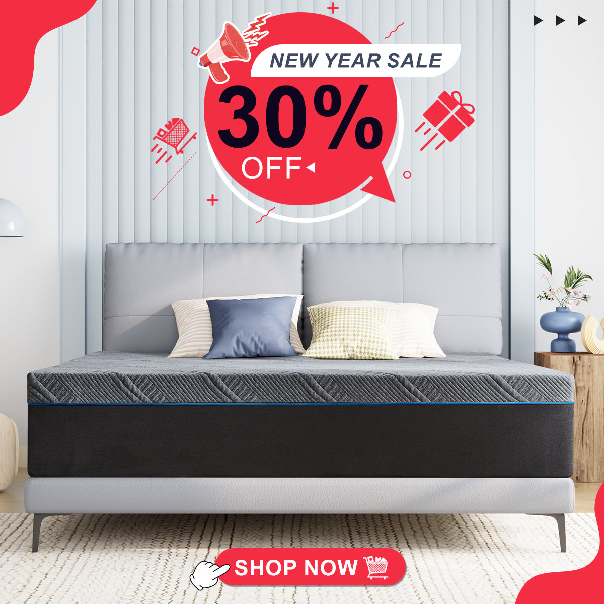 Twolike Eleanor Memory Foam Mattress, Fiberglass free