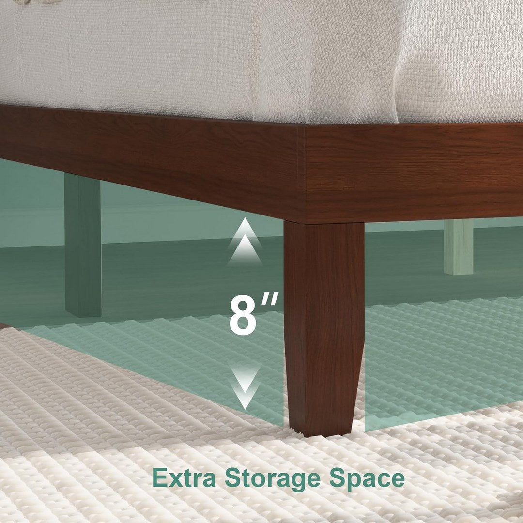 Twolike Wood Platforms Bed, Mattress Foundation