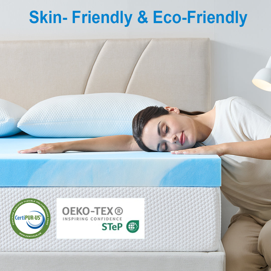 Twolike Gel-Infused Mattress Topper For Back Pain