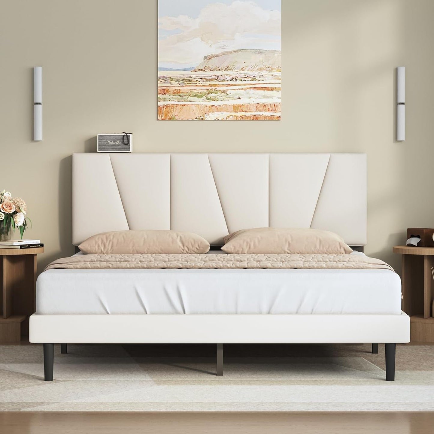 Twolike Luna Bed Frame with Headboard