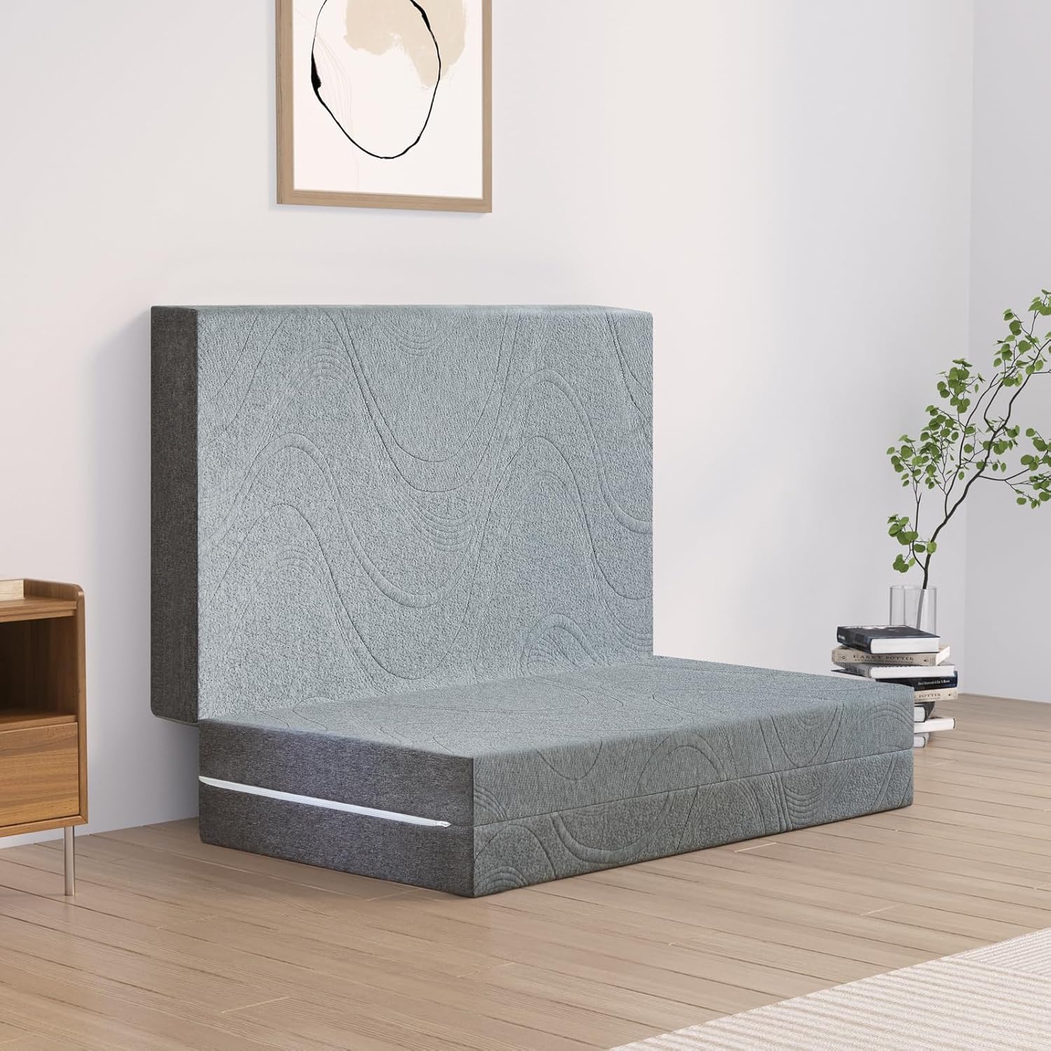 Twolike Calista Tri-Fold Foam Mattress, Fiberglass Free