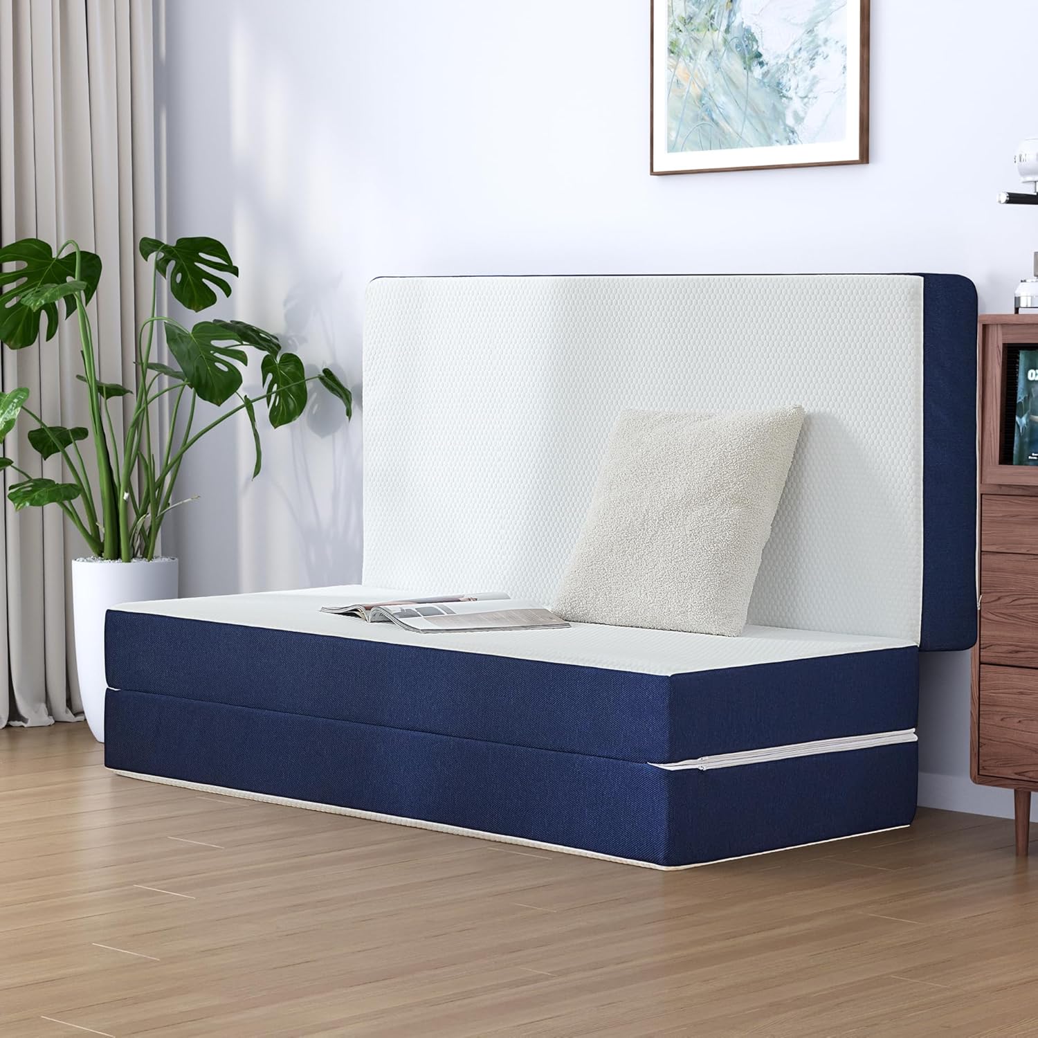 Twolike Amara Tri-Fold Foam Mattress, Fiberglass Free