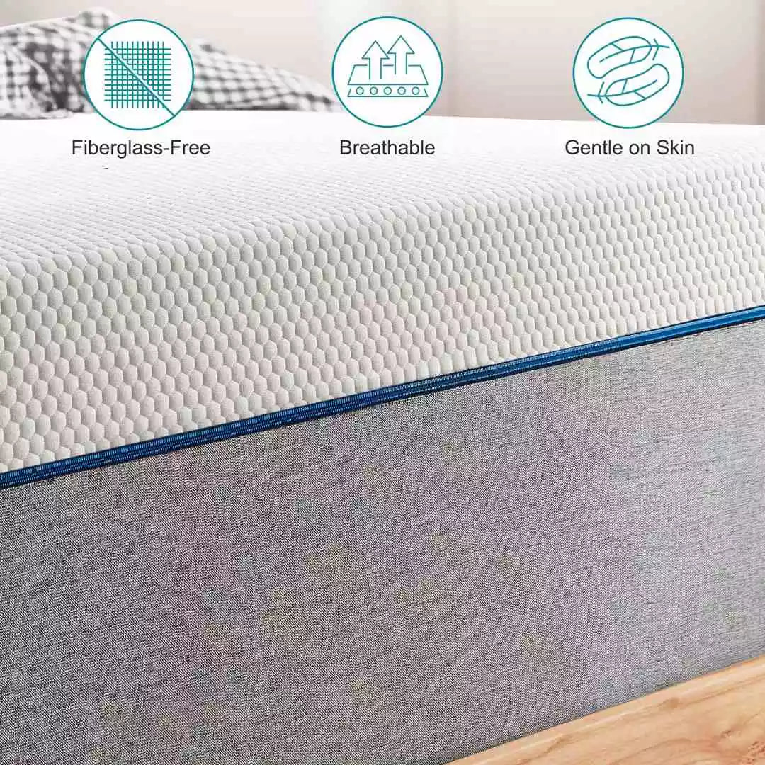 Twolike Pousses Memory Foam Mattress, Fiberglass free