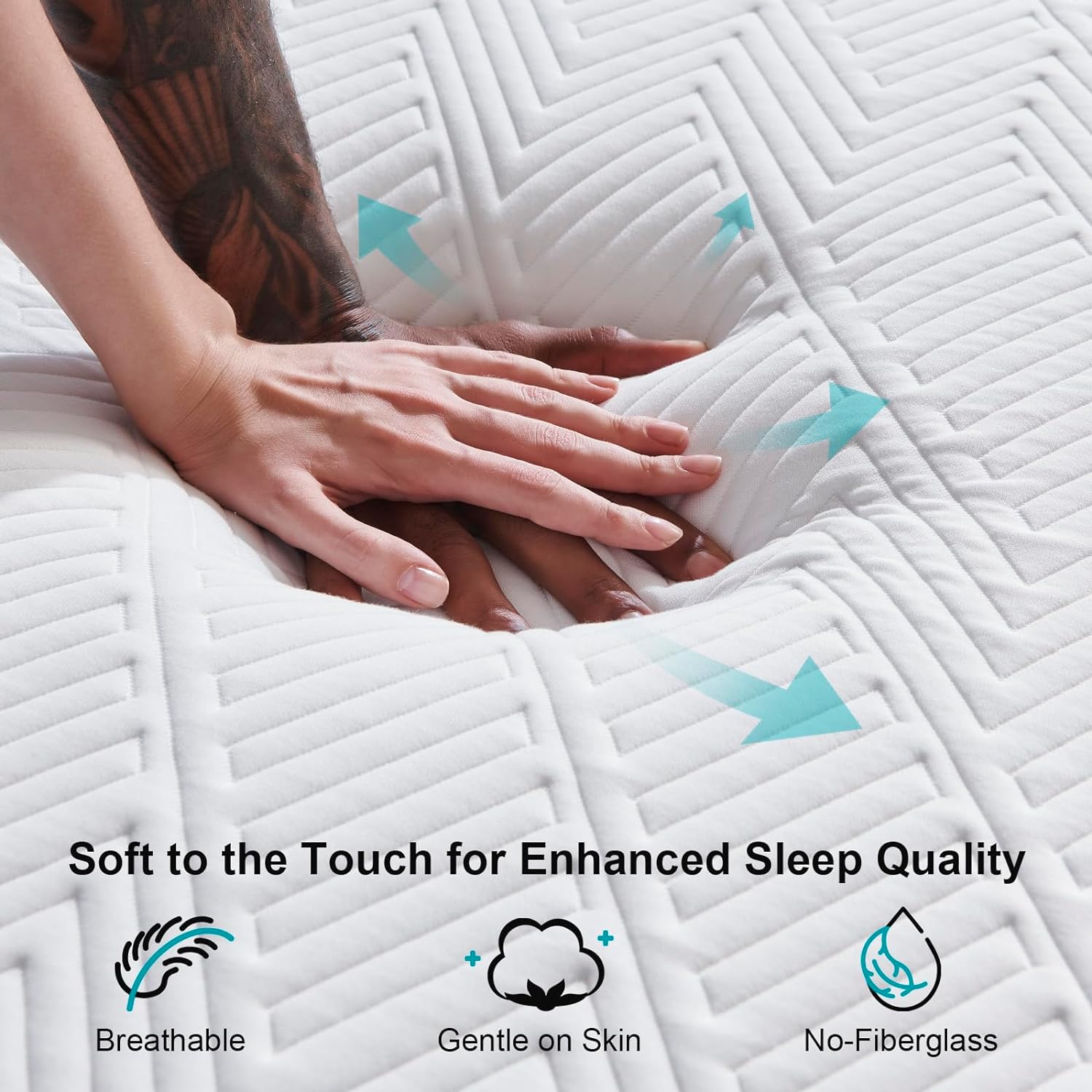 Twolike Mirage Memory Foam Mattress, Fiberglass free