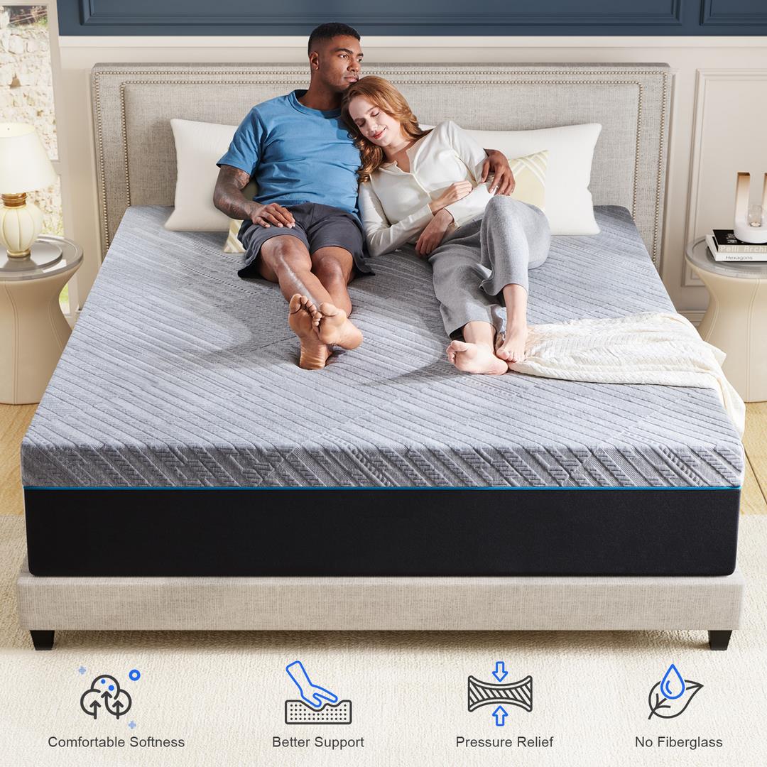 Twolike Vitalize Memory Foam Mattress, Fiberglass free