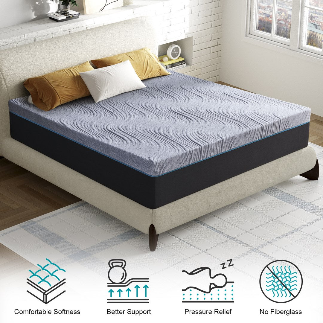 Twolike Shelly Memory Foam Mattress, Fiberglass Free