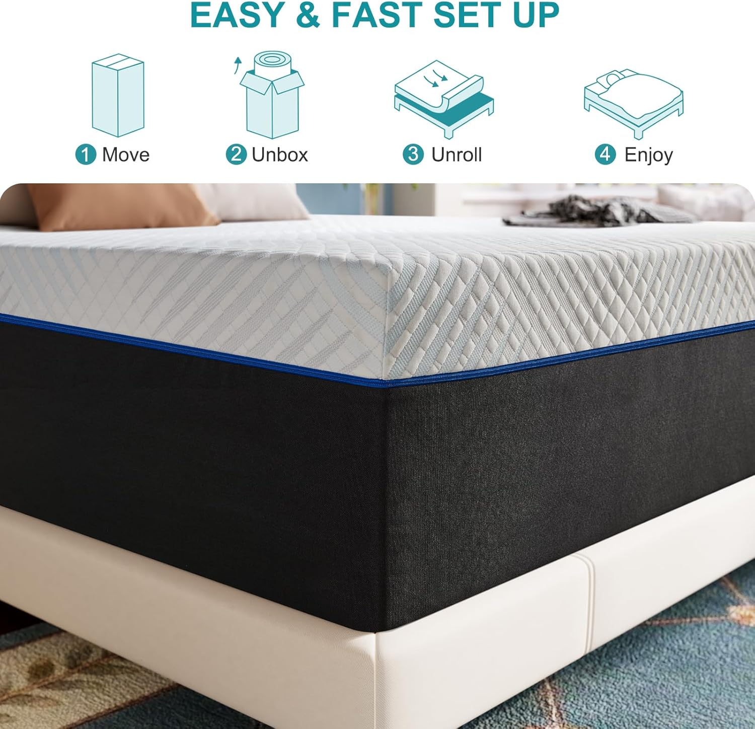 Twolike Abigail Memory Foam Mattress, Fiberglass Free