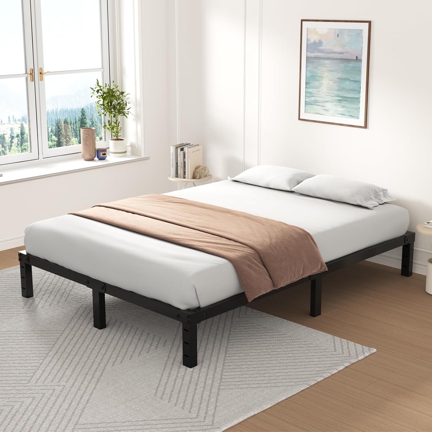 Twolike Metals Bed Frames with Underbed Storage