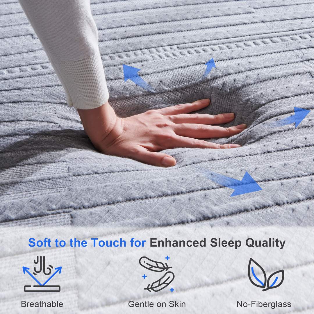 Twolike Vitalize Memory Foam Mattress, Fiberglass free