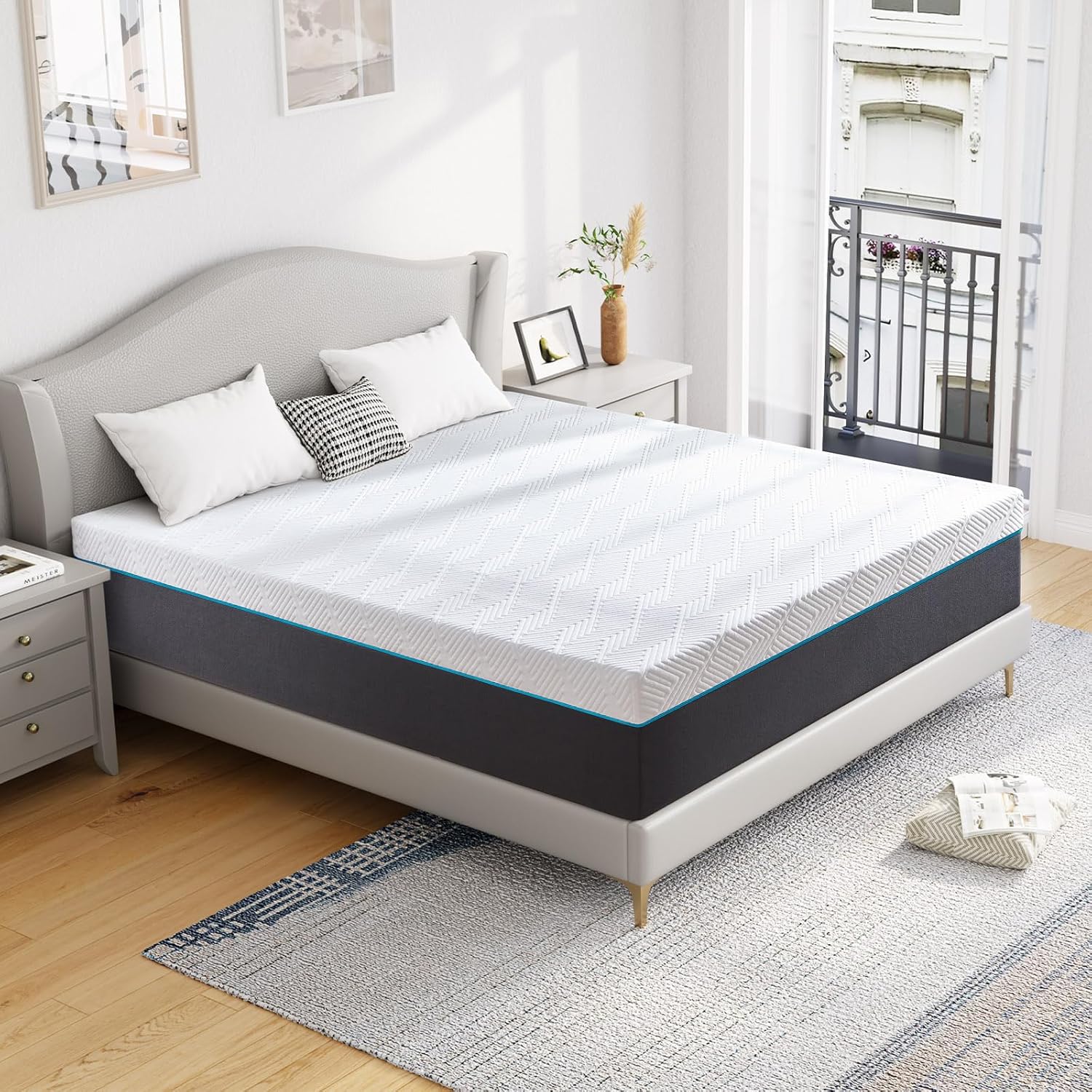 Twolike Silken Memory Foam Mattress, Fiberglass Free