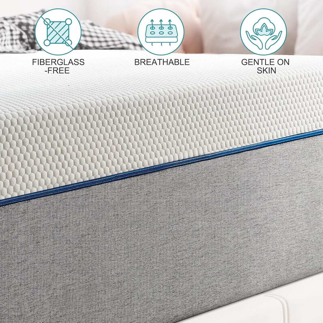 Twolike Olivia Memory Foam Mattress, Fiberglass Free