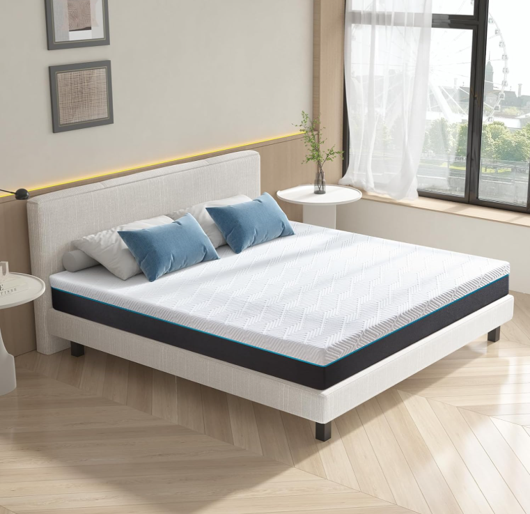 6-inch Gel-Infused Ultra-Comfort Supportive and Medium Firmness Memory Foam Mattress, Black Full Mattress