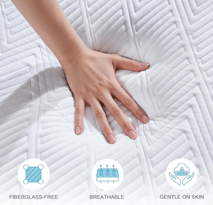 6-inch Gel-Infused Ultra-Comfort Supportive and Medium Firmness Memory Foam Mattress, Black Full Mattress